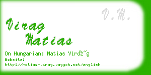 virag matias business card